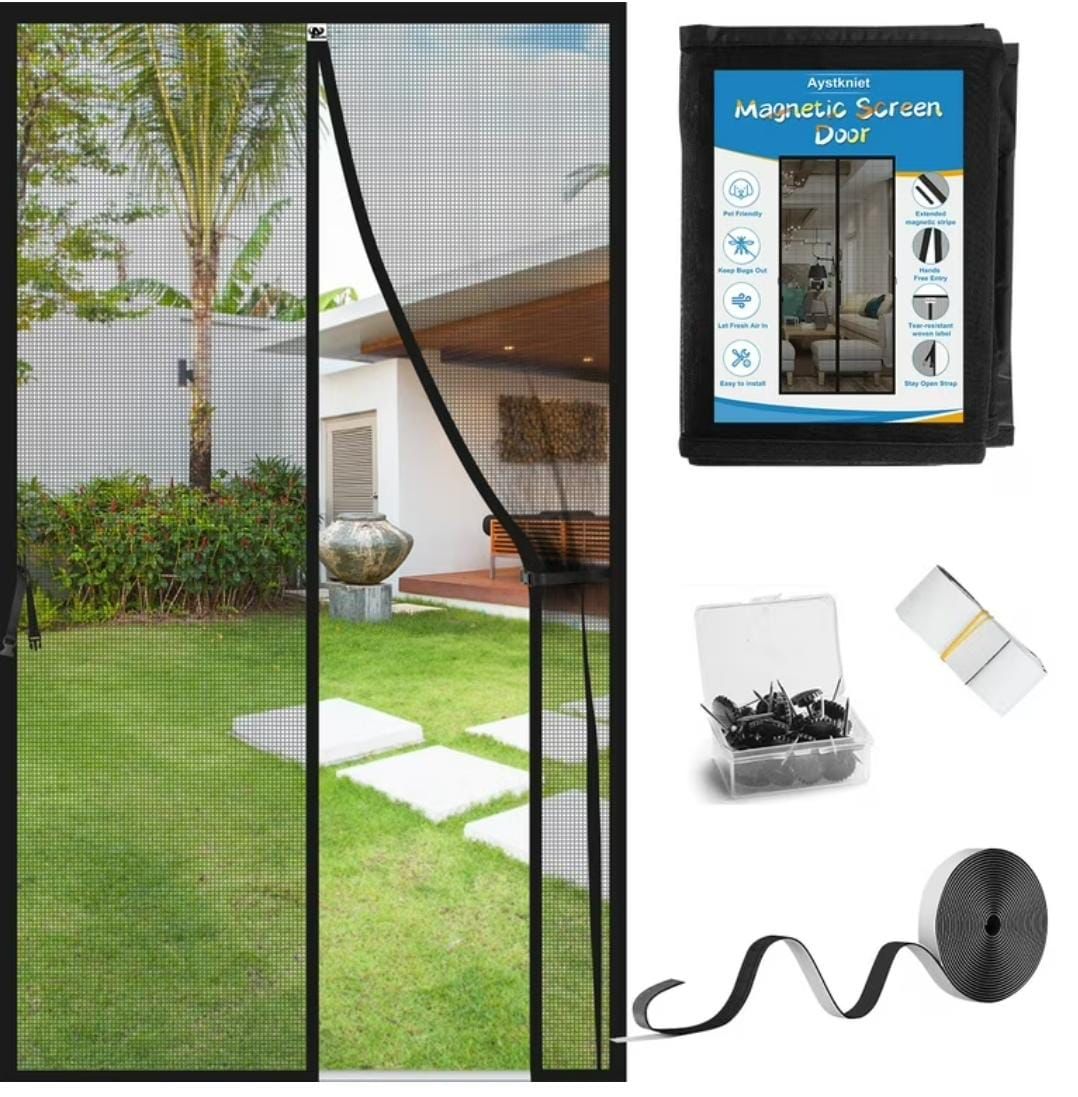 Premium Magnetic Mosquito Mesh Door Curtain | Automatic Closing Insect Screen