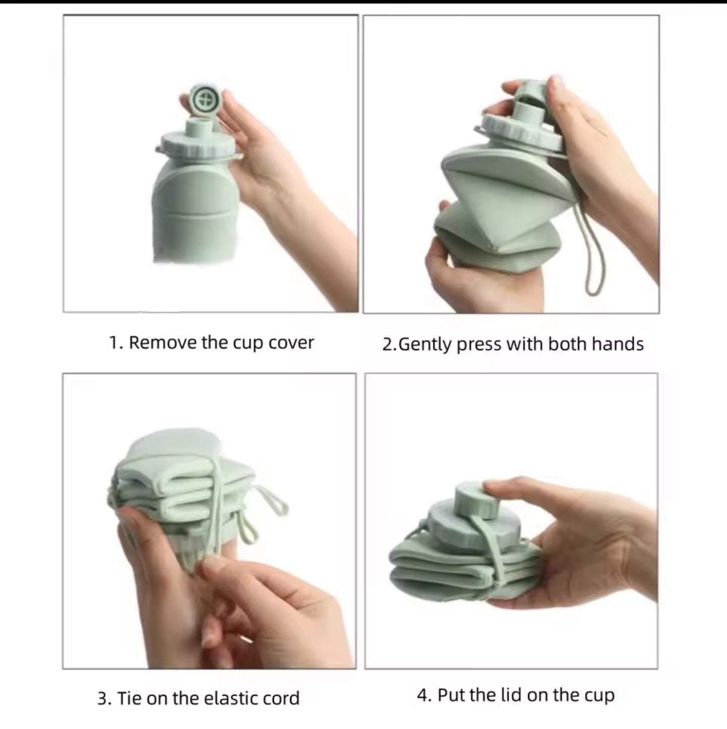 Premium Silicone Foldable Water Bottle | Collapsible Travel Bottle with Box