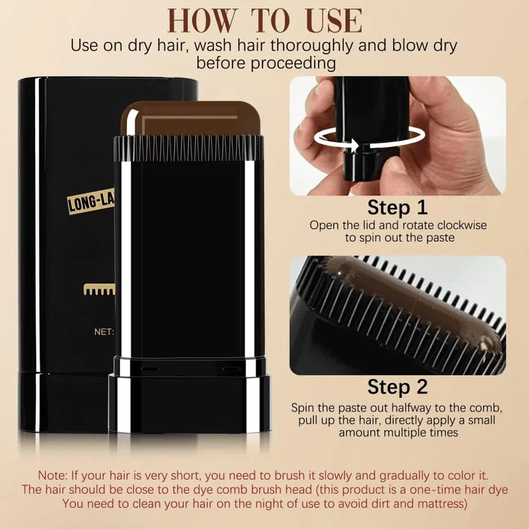 2-in-1 Instant Comb Hair Dye, Touch up Comb, Waterproof Sweat proof
