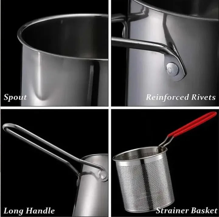 Stainless Steel Deep Frying Pot - (IMPORTED)