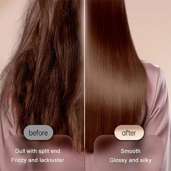 HQT-909B 2-in-1 Electric Hair Straightener Brush & Curling Comb