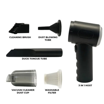 3-in-1 Portable Wireless Vacuum Cleaner AS 228 – Handheld, Powerful Suction for Car, Home, Office & Everyday Quick Cleaning