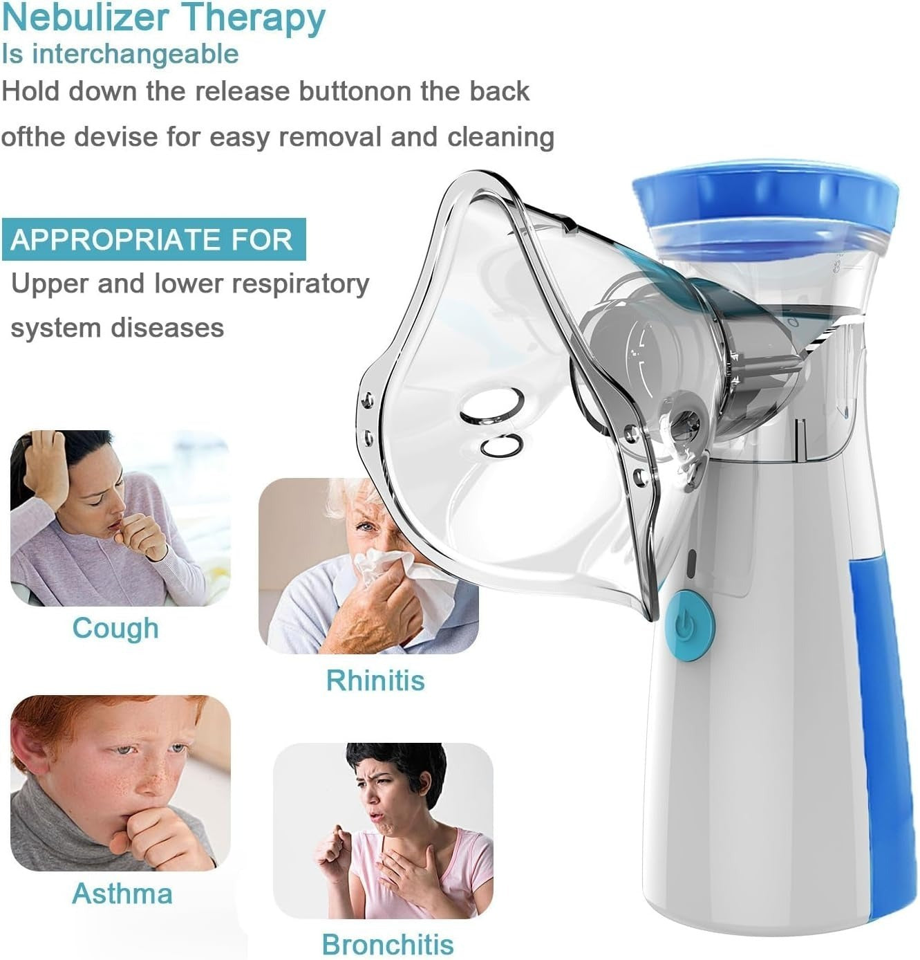Premium Portable Mesh Nebulizer Machine | Quiet & Rechargeable