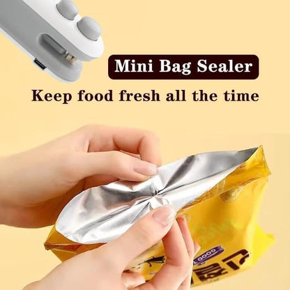 2-in-1 Rechargeable Mini Bag Sealer & Cutter | Heavy Duty Heat Sealer