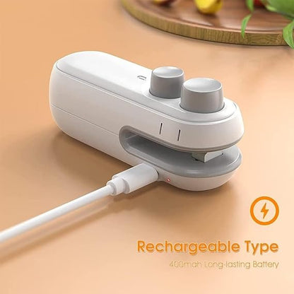 2-in-1 Rechargeable Mini Bag Sealer & Cutter | Heavy Duty Heat Sealer