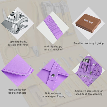 16-in-1 Professional Manicure & Pedicure Kit