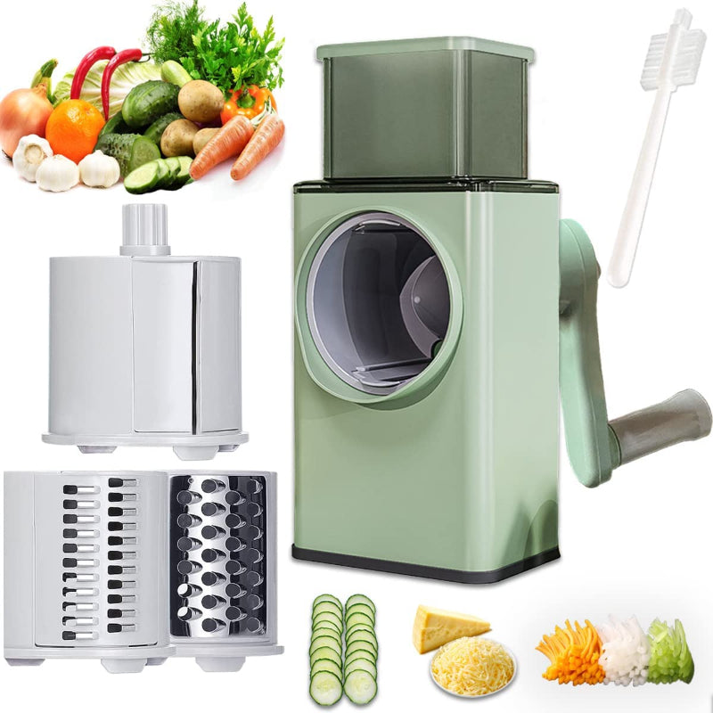 3 in 1 Multi-Function Vegetable Cutter & Slicer with Stainless Steel Blades – Manual Vegetable Chopper