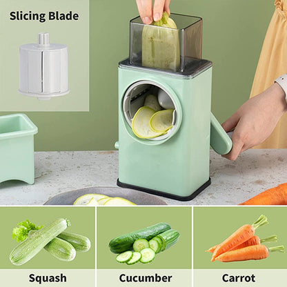 3 in 1 Multi-Function Vegetable Cutter & Slicer with Stainless Steel Blades – Manual Vegetable Chopper