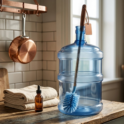 19 Litre Water Bottle Cleaning Brush Adjustable Long Handle 40 to 60cm Deep Cleaning Brush for Gallon Bottles
