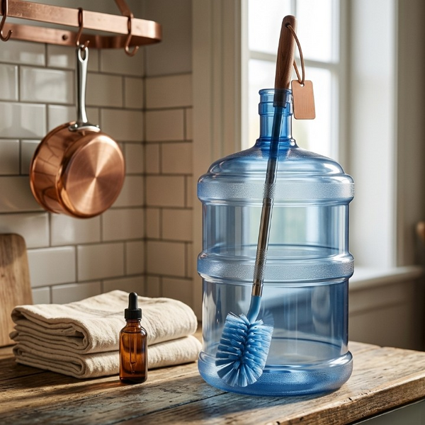 19 Litre Water Bottle Cleaning Brush Adjustable Long Handle 40 to 60cm Deep Cleaning Brush for Gallon Bottles