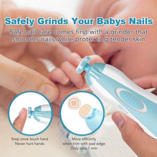 Premium 6-in-1 Electric Baby Nail Trimmer & Filer Kit