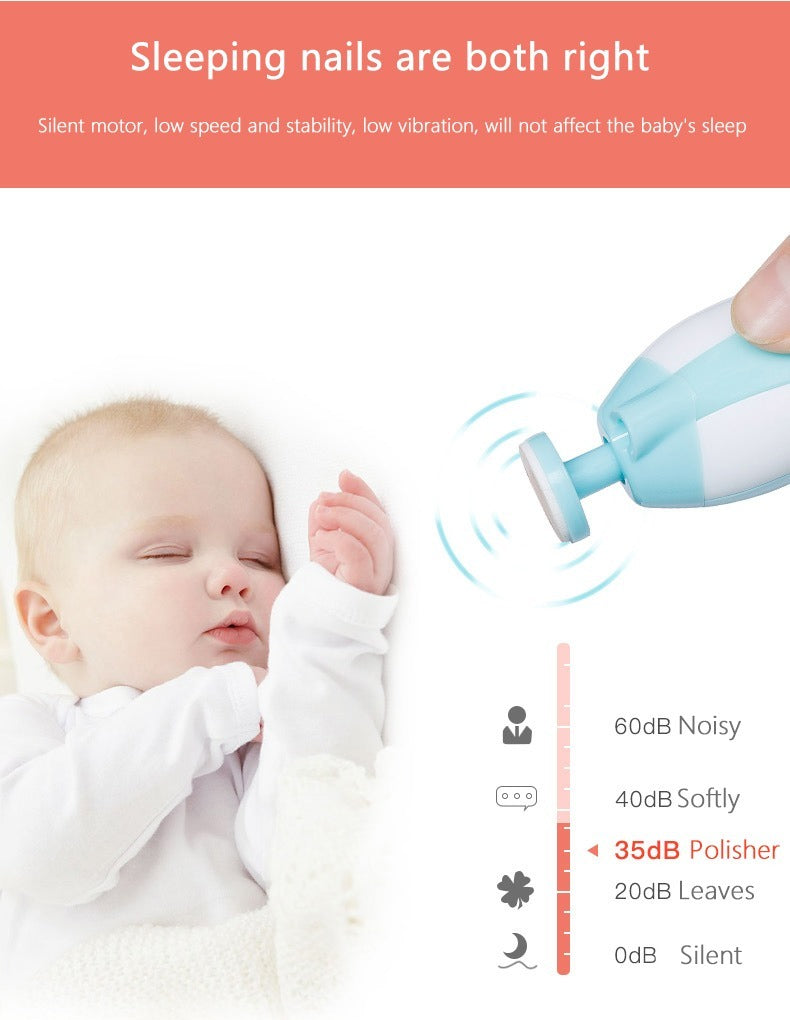 Premium 6-in-1 Electric Baby Nail Trimmer & Filer Kit