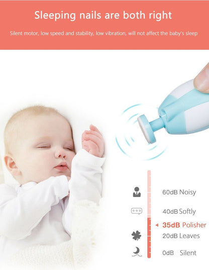 Premium 6-in-1 Electric Baby Nail Trimmer & Filer Kit