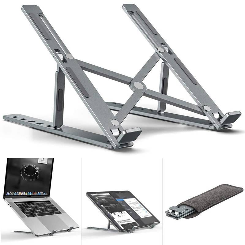 Premium Metal Adjustable Laptop Stand | Foldable & Portable Riser