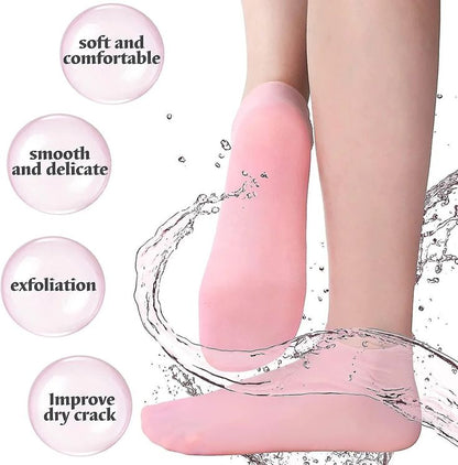 Silicone Moisturizing Heel Socks for Cracked Heel Repair & Care