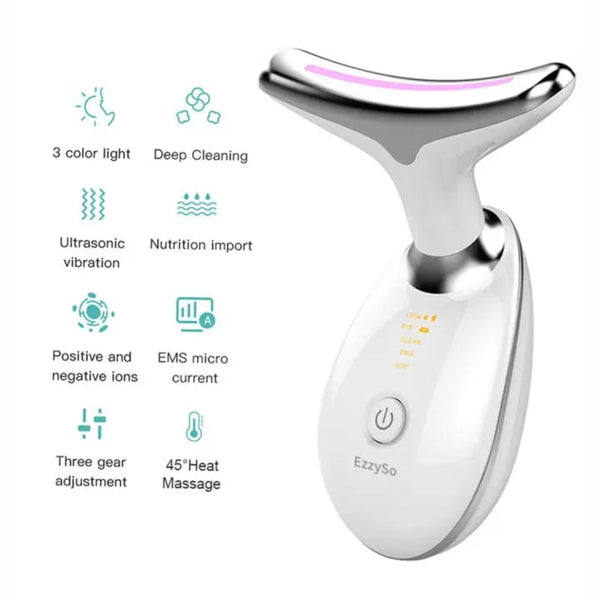 Premium EMS Microcurrent Face & Neck Lifting Massager | LED Light Therapy