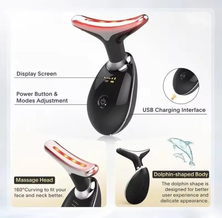 Premium EMS Microcurrent Face & Neck Lifting Massager | LED Light Therapy