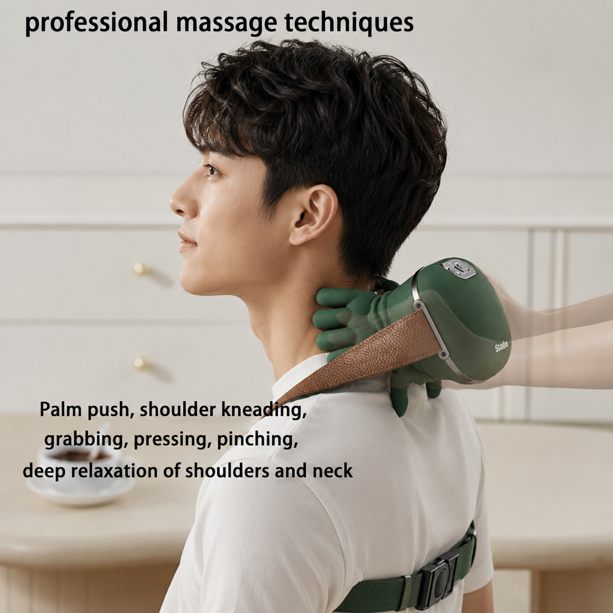 Neck and Back Massager, 3 Massage Mode, 2 Heat Function, Heated Neck & Shoulder Massager, Simulated Human Hand Design, for Necks, Back, Legs Etc (1 Pc)