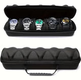 Hard-Shell Watch Storage Organizer Watch Travel Case - 5 Slot
