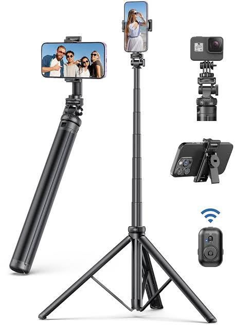 Lisen 7ft Premium Steel Tripod Stand with Bluetooth Remote | Heavy Duty