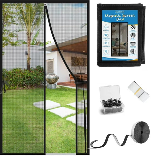 Premium Magnetic Mosquito Mesh Door Curtain | Automatic Closing Insect Screen