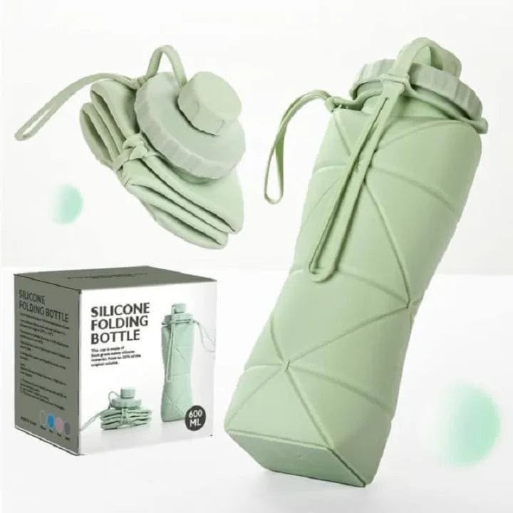 Premium Silicone Foldable Water Bottle | Collapsible Travel Bottle with Box