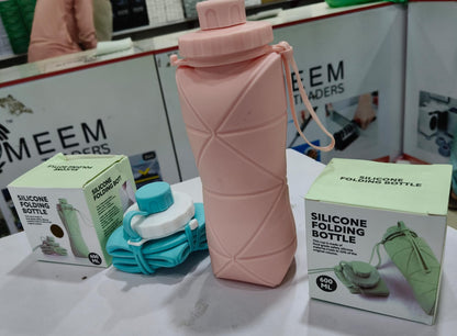 Premium Silicone Foldable Water Bottle | Collapsible Travel Bottle with Box