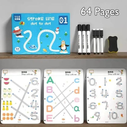 Premium A4 Kids Educational Learning & Tracing Book | 64 Pages