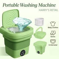 Foldable Mini Washing Machine – Portable Collapsible Washer for Travel, Dorm, Baby Clothes | Random Color | 11 Litre