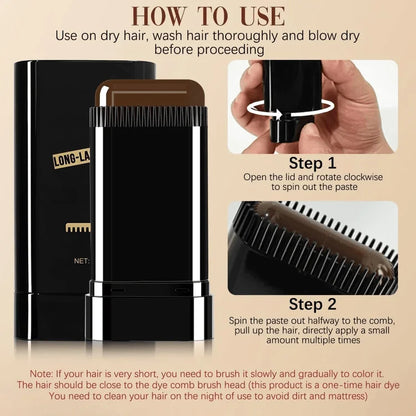 2-in-1 Instant Comb Hair Dye, Touch up Comb, Waterproof Sweat proof