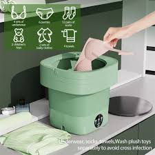 Foldable Mini Washing Machine – Portable Collapsible Washer for Travel, Dorm, Baby Clothes | Random Color | 11 Litre