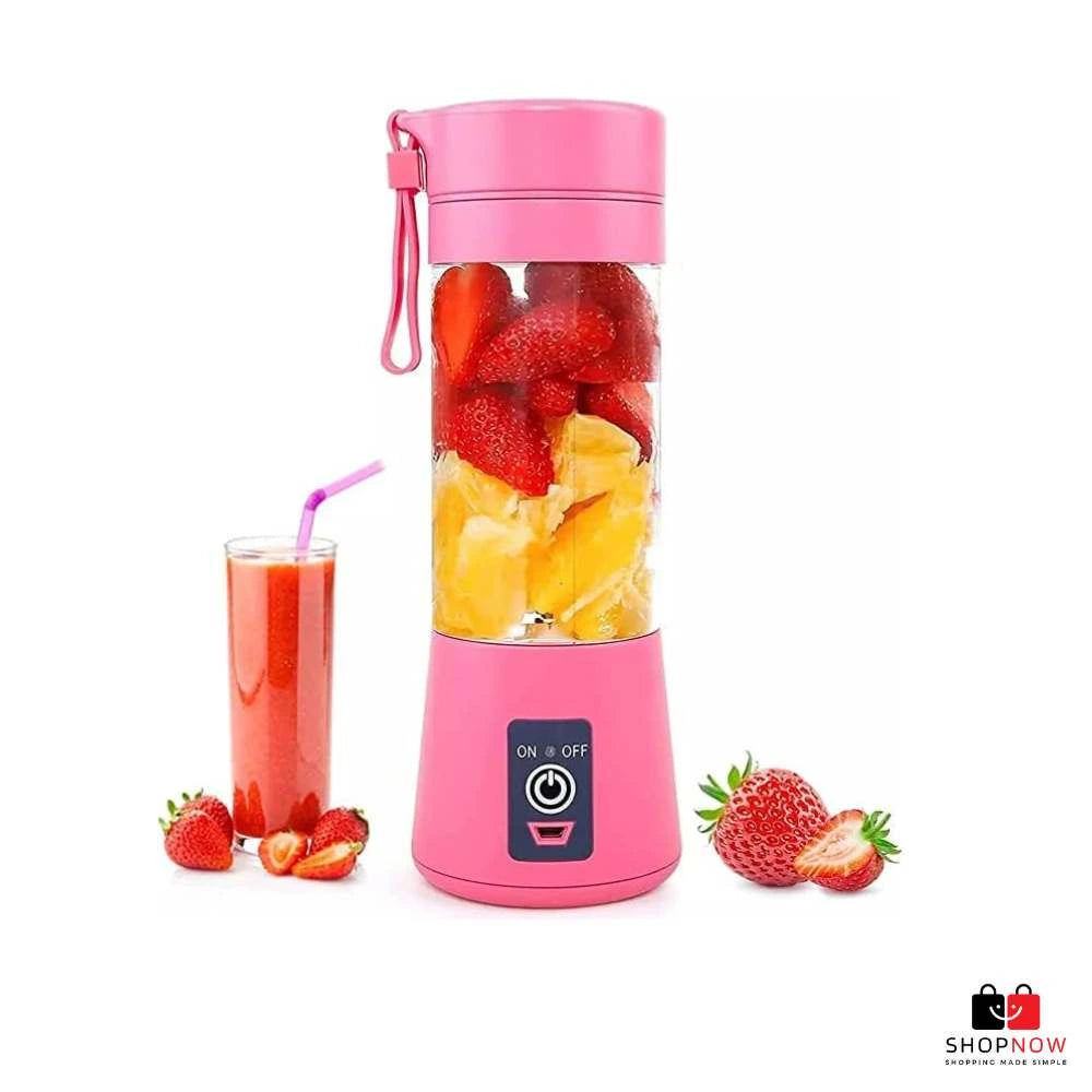 USB Chargeable Juicer Blender 6 Blades 380ml - Portable Juicer Cup & Smoothie Maker