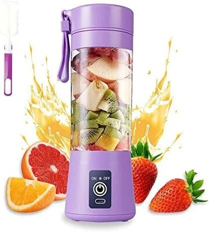 USB Chargeable Juicer Blender 6 Blades 380ml - Portable Juicer Cup & Smoothie Maker