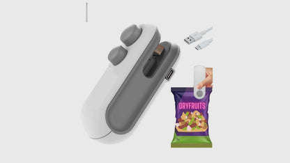 2-in-1 Rechargeable Mini Bag Sealer & Cutter | Heavy Duty Heat Sealer