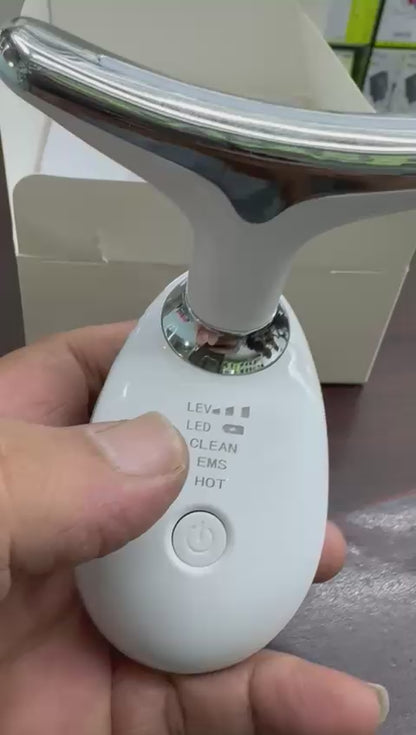 Premium EMS Microcurrent Face & Neck Lifting Massager | LED Light Therapy
